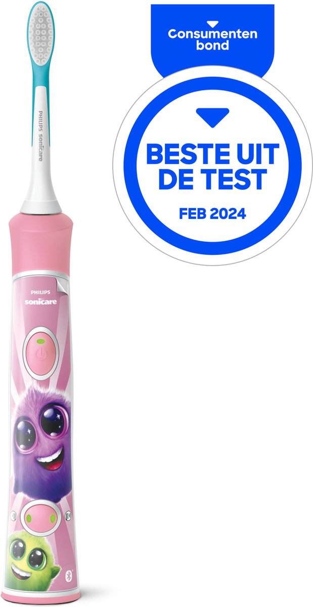 Afbeelding 3 van Philips Sonicare For Kids - Elektrische tandenborstel voor kinderen - Roze - Met App - HX6352/42