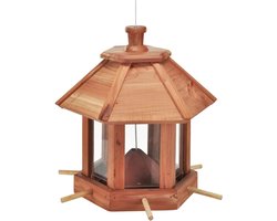 International Voerhuisje voor vogels, hout, 26 x 26 x27 cm