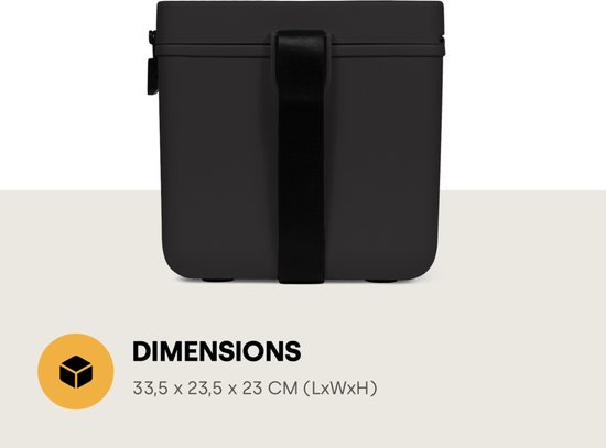 Steamy Classy 12 - Kleine Koelbox incl. divider/ snijplank met Schouderband - 12 Liter - Raven Black van Steamy — afbeelding 3
