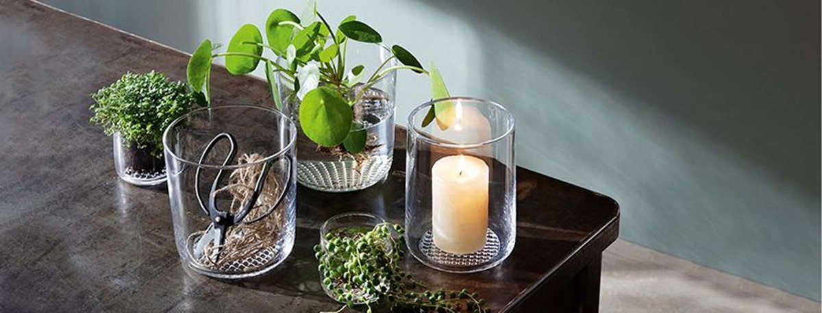 L.S.A. - Market Theelicht Houder 8 cm - Glas - Transparant -