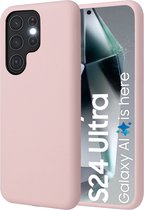 Hoesje geschikt voor Samsung Galaxy S24 Ultra - Mat Back Case Roze