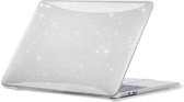 Glitters Cover - Geschikt voor MacBook Air 2022 Hoes - Case voor 13.6 inch Air met M2 Chip (2022) - Model A2681 - Glitter Transparant