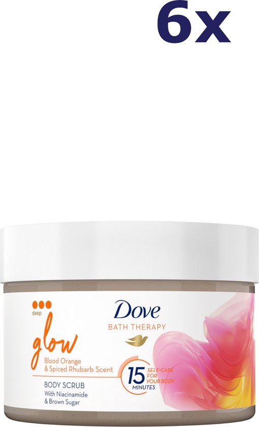 Dove Bath Therapy Glow Bodyscrub 295 ml - 6x 295 ml - Voordeelverpakking