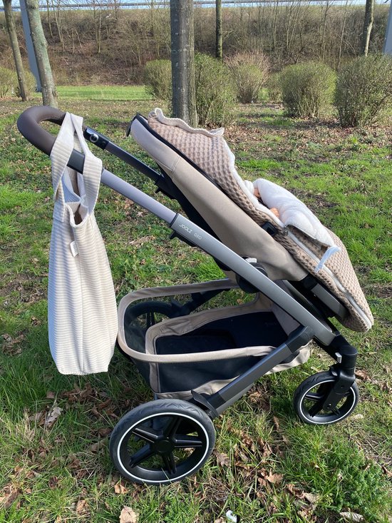 Koeka Oslo voetenzak voor buggy - wafelstof met teddy - bruin van Koeka — afbeelding 4