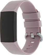 Go Go Gadget - Wafelband - Geschikt voor Fitbit Charge 3 & 4 - Maat S/M - Lila