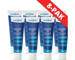oraNurse smaakloze schuimloze Tandpasta 1450ppm Fluoride (voor volwassenen en kinderen vanaf 5 jaar) - smaakloos | schuimloos (8 PAK)