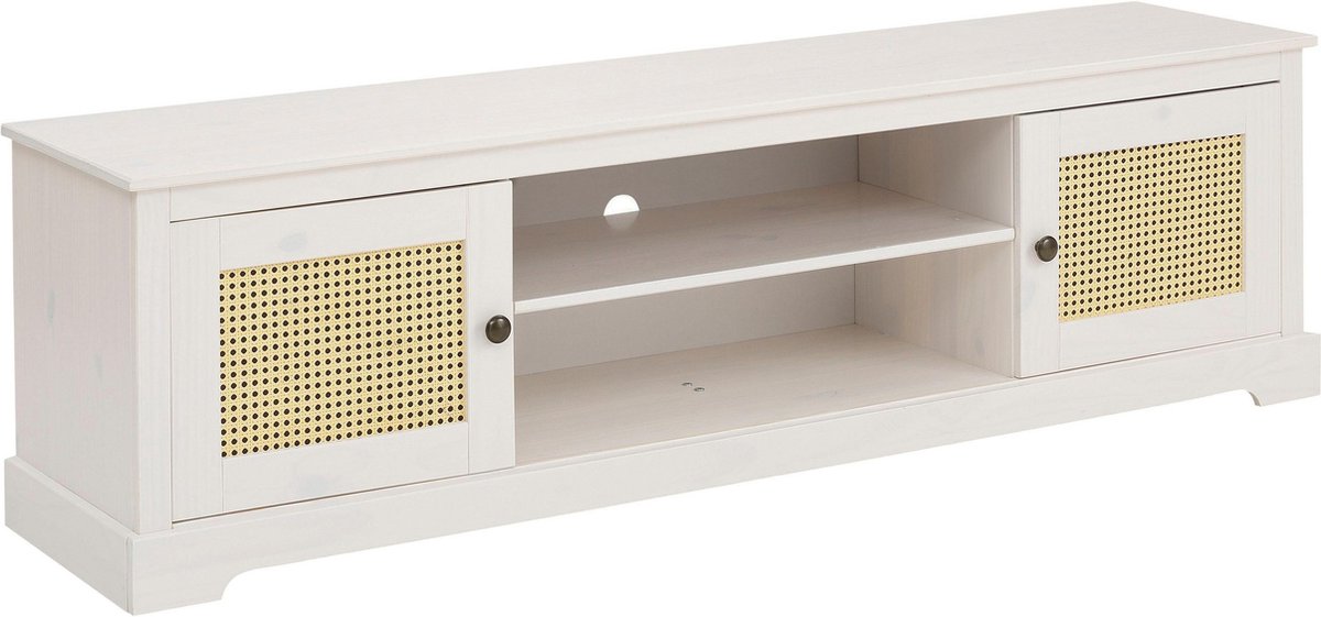 Notio Living Linda-Tv-meubel - 2-deurs - Wit Grenen