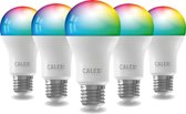 Calex Slimme Lamp - Kleurlamp set van 5 stuks - Wifi LED Verlichting - E27 - Smart Lamp - Dimbaar - RGB en Warm Wit - 9.4W
