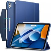 ESR Ascend Trifold Book Case Geschikt voor Apple iPad Air (2020/2022/2024) - Verstelbare Book Case met Sleep/Wake Functie - Hoes met Penhouder - Blauw