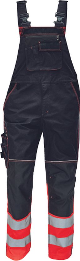 Knoxfield Am. overall HV fluor antraciet/rood, maat 50 - EN471