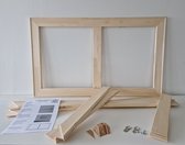 Brede opspanlatten voor schilderscanvas Spielat 65mm met verstevigingslat 70x160cm Houten spanlatten met tussenlat voor Spanraam-Spieraam zonder doek Houtenframe voor schildersdoek, canvas of stof. Inclusief ophangbeugels