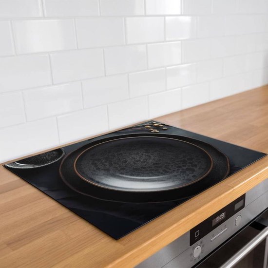 Hout Donker Inductie Beschermer Exclusief SALE (75 x 49 cm) - Inductie Beschermer