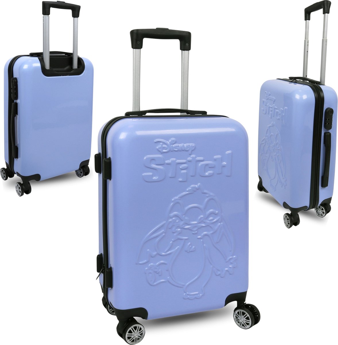 DISNEY Stitch harde koffer, trolleykoffer, hutkoffer 55x35x20cm