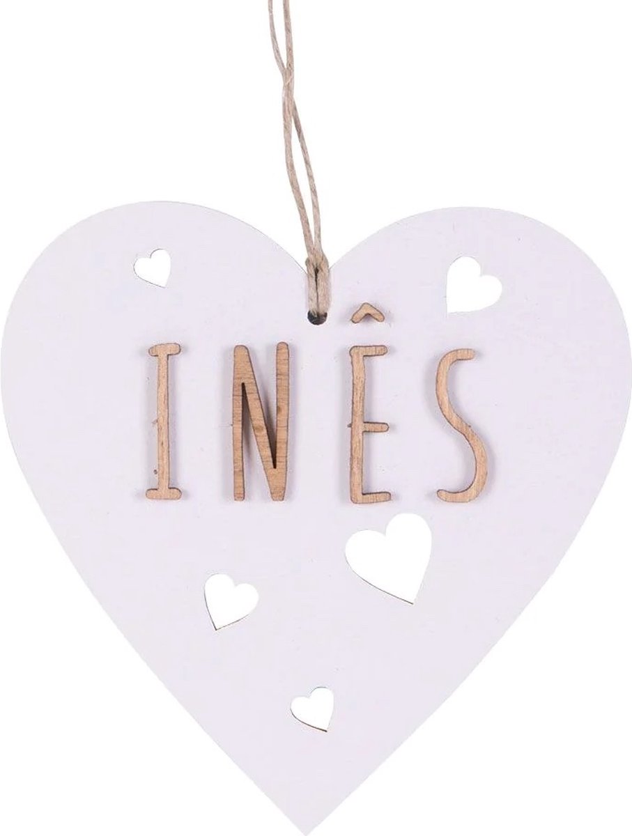 Vintiun Hanger Hartje wit - personaliseerbaar