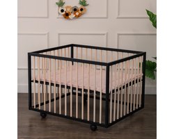 Bebies First ® Baby Box Met Wieltjes Jolly Zwart Naturel