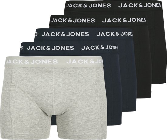 Jack & Jones Heren Boxershorts Effen Trunks JACANTHONY 5-Pack - Maat XL