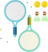 Kinderbadmintonset voor kinderen, tennisrackets, badmintonrackets voor kinderen, tennisrackets voor kinderen, badmintonset, kindertennisracket badminton voor outdoor, indoorsport