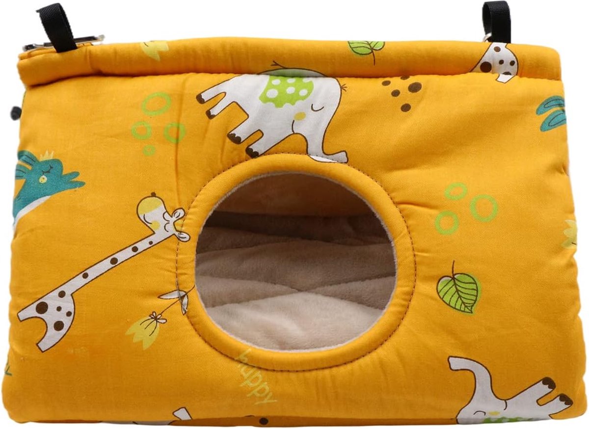 Papegaai hangmat hangend holletje kooi vogelnest huisdier vogel nest winternesthuis of kooi-speelgoed pluche vogelhok voor kleine dieren hangend huis bed schommel rat fret hamster