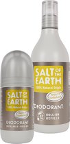 Salt of the Earth Amber & Sandalwood roll on deodorant + refill