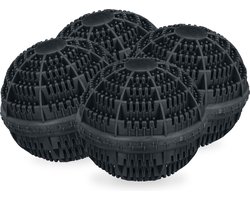 wasbol set van 4 - voor wasmachine - tot 90°C - tot 1000 wasbeurten - zwart