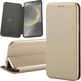 Étui adapté pour Samsung Galaxy S24 - Wallet Book Case Or
