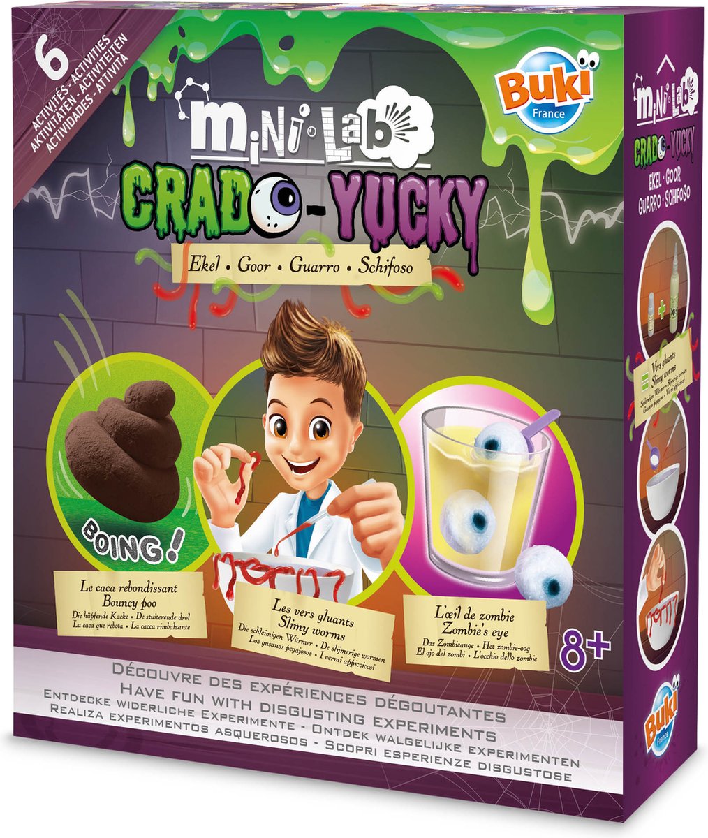 Buki France Buki - mini lab - yucky experimenten - walgelijke experimenten - educatief speelgoed - experimenteren