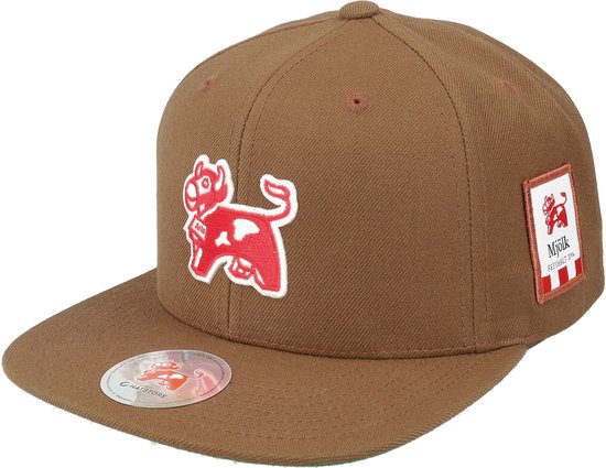 Hatstore- Arla Logo Side Patch Tan Snapback - Hatstore Cap | bol