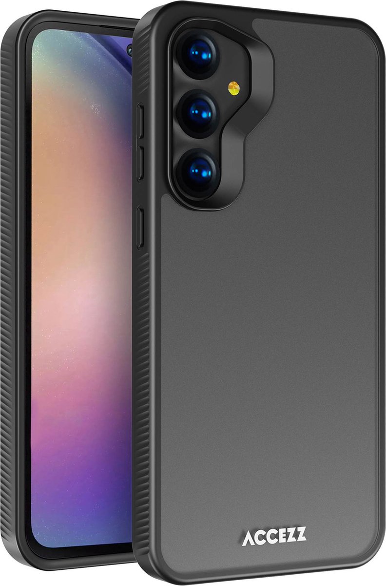 Accezz Hoesje Geschikt voor Samsung Galaxy A55 Hoesje - Accezz Rugged Frosted Backcover - zwart