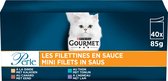 Mini filets Purina Gourmet Perle en sauce - dinde, canard, thon et agneau - 40 sachets x 85g