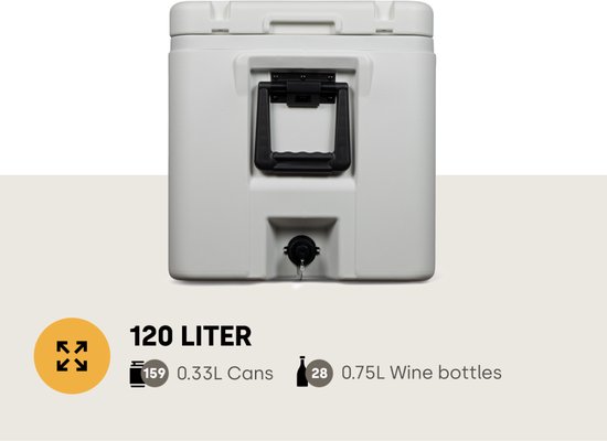 Steamy Marine Pro 120 - Grote Koelbox - Extra goed geïsoleerd - 120 Liter - Wit van Steamy — afbeelding 5