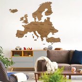 BT Home - Kaart Europa muurdecoratie - Wanddecoratie - Bruin - Houten art - Muurdecoratie - Line art - Wall art - Bohemian - Wandborden - Woonkamer - 100x90cm