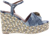 Dames Pumps Kurt Geiger Kurt Geiger Kensington Espadrille Denim Jeansblauw - Maat 37