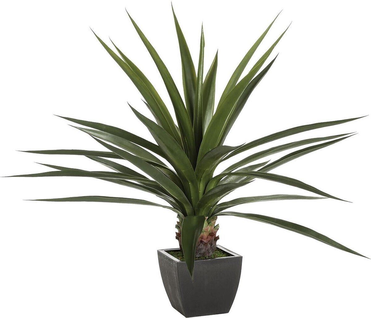Atmosphera Kunstplant Agave - Plant met pot - 105x105x124cm - Groen