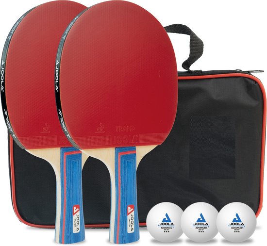 Killypong Tafeltennis Pingpong Set 2 bats + 3 Balletjes ITTF Gekeurde Rubbers