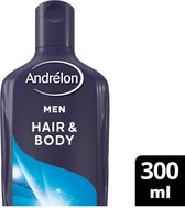 Andrélon Shampooing et gel douche Homme Cheveux Corps 4 flacons x 30 cl
