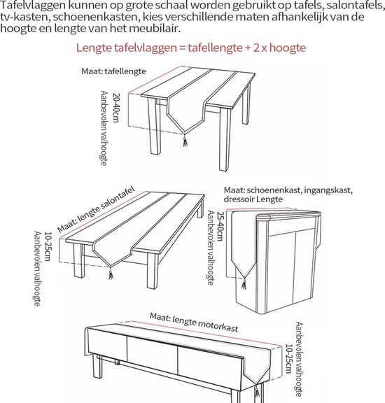 Boho Macramé Tafelloper met Kwastjes, Rustieke Stijl voor Eettafel en