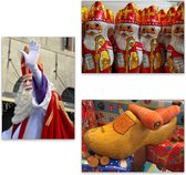 Set van 3 verschillende Sinterklaaskaarten - Sinterklaas, Sinterklaasfeest, Wenskaart, Ansichtkaart - Leuke Post