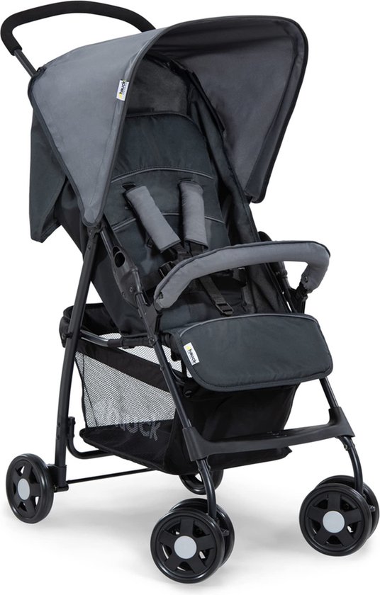 Hauck Sport Lichte Buggy, Tot 15 kg, Met Ligfunctie, Klein Inklapbaar, Zonnekap, Grote Mand, Grijs