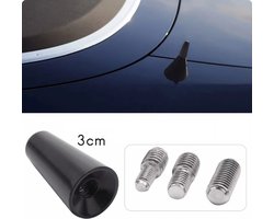 TLVX Mini Auto FM Antenne - Antenne voor Auto - Auto AM Antenne – GPS - GSM Signaal - Auto Antenne - Auto Radio - FM Muziek – Radio FM Antenne – Hoge Kwaliteit – 3 cm klein – Aluminium – 1 stuks inclusief schroefdraad