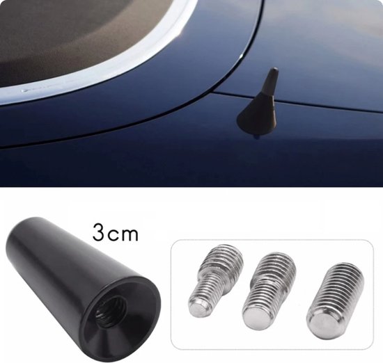 TLVX mini auto antenne – 3 cm – aluminium