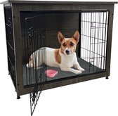 Caisse pour chien en bois MaxxPet - Niche pour chien d'intérieur - Niche - chenil - 82x55x64cm