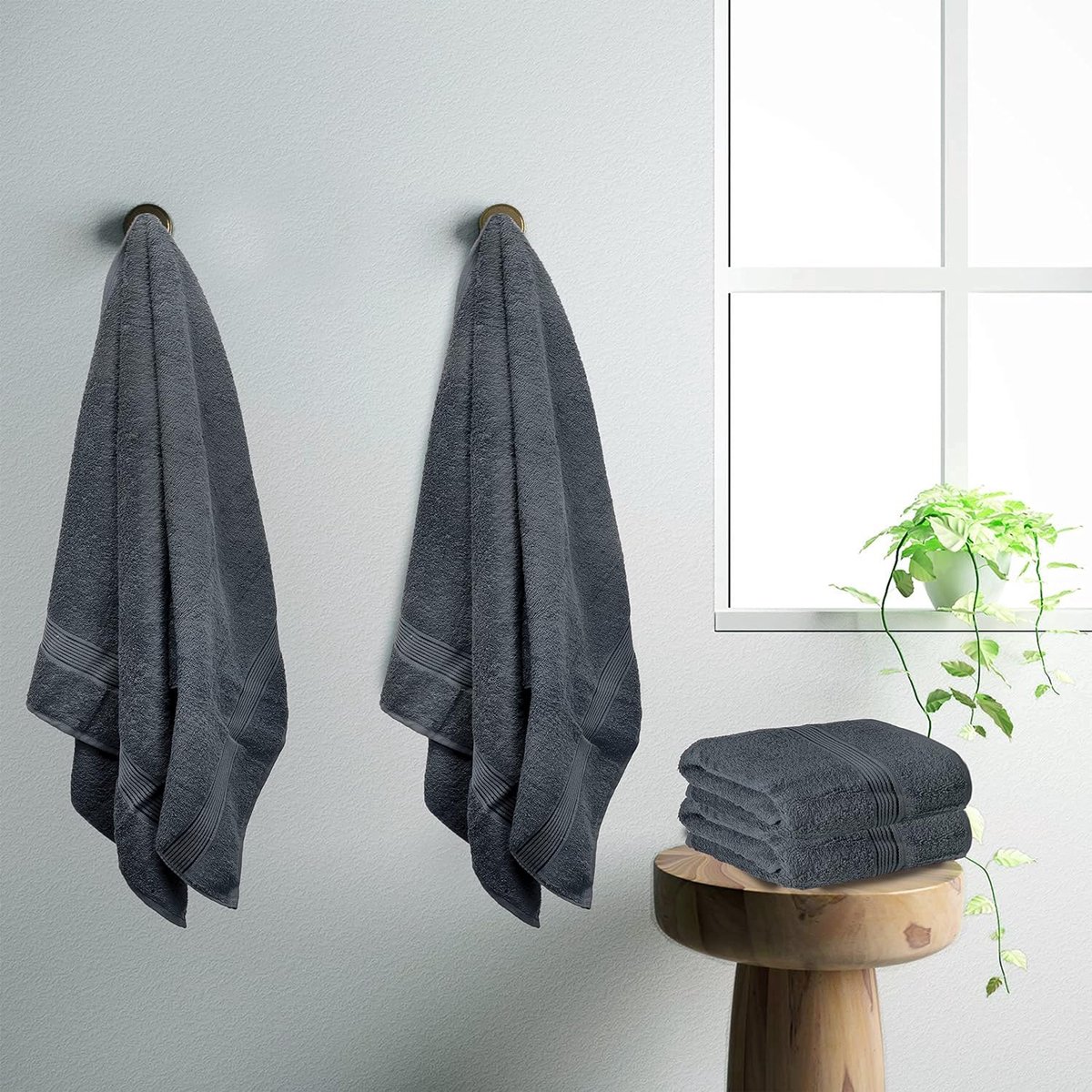 Luxe handdoekenset van katoen 4-Pack