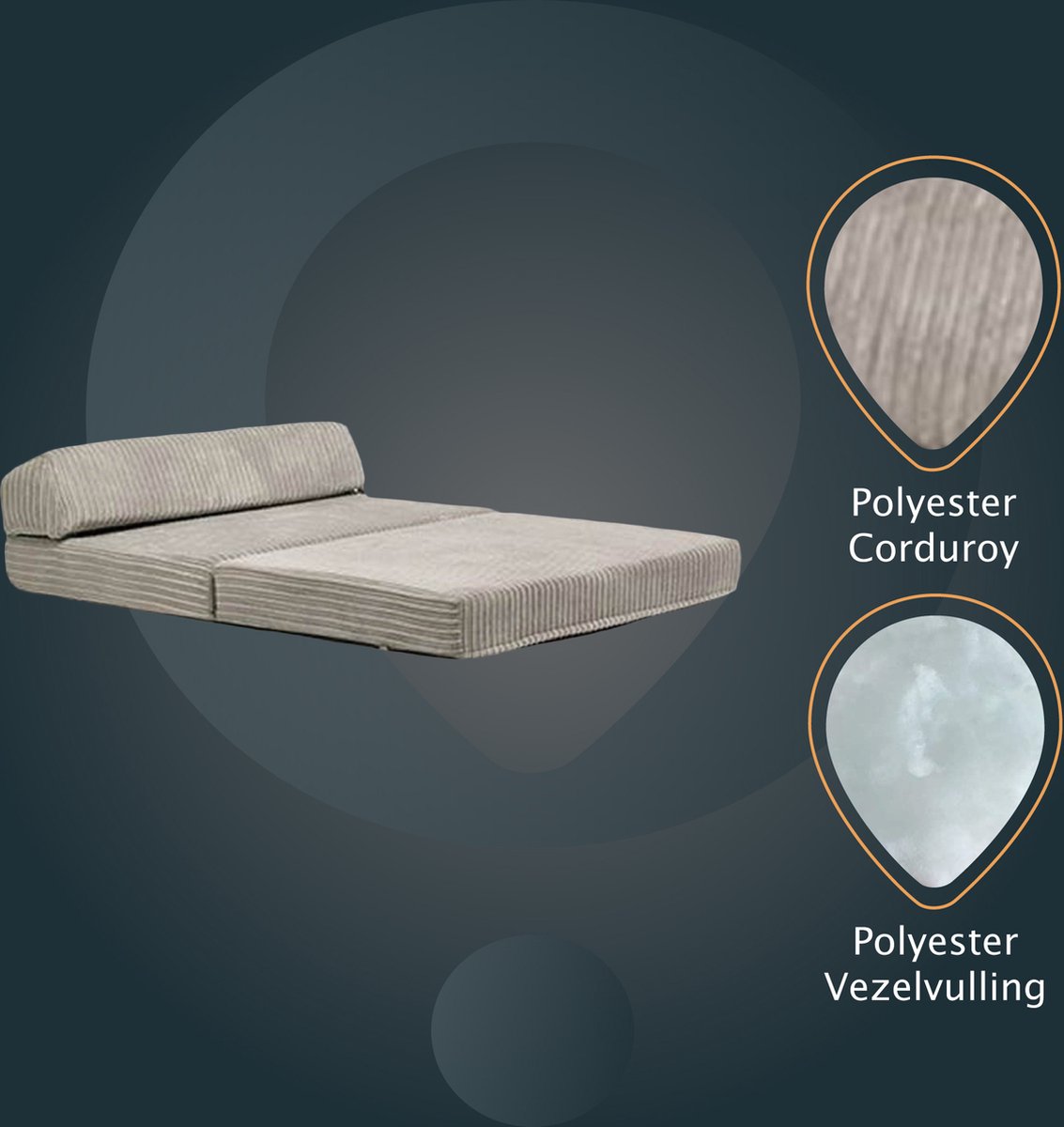 Opvouwbaar front camper bed matras voor Volkswagen T4, T5 en T6 | K
