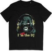 T Shirt Heren Dames - Muziek Gorilla I'm The Dj - Zwart - 3XL