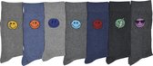 Heren/Mannen grappig happy Smiley socks - Multipack 7 PAAR Sokken- cadeau - Star eyes - Maat 43-46 chaussettes socks