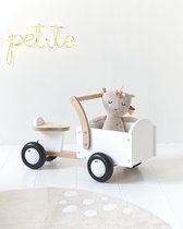 Petite Amélie ® Loopfiets - Loopbakfiets - Kinderfiets - Houten - Vanaf 1 jaar - Stimuleert motoriek & balans - Wit