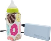Flessenwarmer onderweg of voor thuis - Draagbare Baby Melkwarmer - opladen in de auto auto of via USB aansluiting