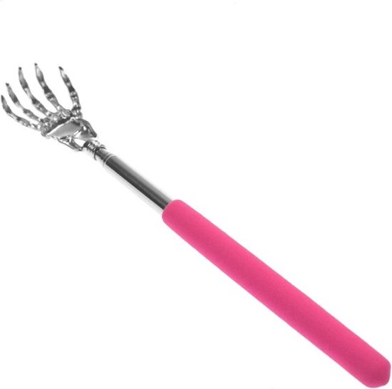 Go Go Gadget - Gratte-dos - patte d'oie - Extensible - Massage - Démangeaisons du dos - Grattoir - Grattoir - Bâton - Télescopique - Ajustable - Accessoire - Rose