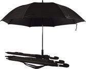 Discountershop Set van 4 Automatische Windproof Paraplu's - Opvouwbaar met Beschermhoes - Zwart - 130cm Diameter - Inclusief Paraplutas met Handgreep - Voor Fietsers