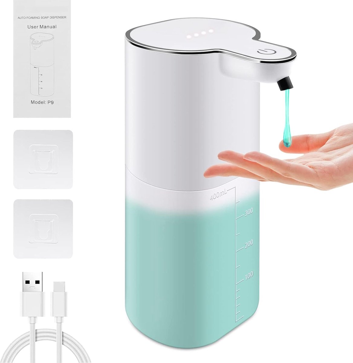 Automatische Zeepdispenser - Handsfree Bediening - USB-Oplaadbaar - Wandmontage - Hygiënische Zeepdosering